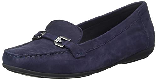Geox D ANNYTAH Moc A, Mocasines Mujer, Azul (Dk Blue C4007), 42 EU