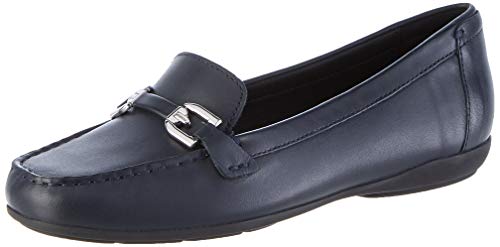 Geox D ANNYTAH Moc A, Mocasines Mujer, Azul (Navy C4064), 38 EU