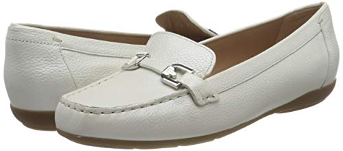 Geox D ANNYTAH Moc A, Mocasines Mujer, Blanco, 36 EU