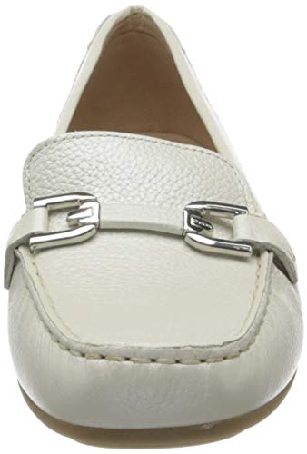 Geox D ANNYTAH Moc A, Mocasines Mujer, Blanco, 36 EU
