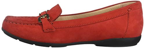 Geox D ANNYTAH Moc A, Mocasines Mujer, Rojo (Scarlet C7452), 41 EU