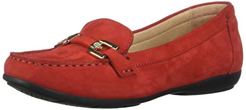 Geox D ANNYTAH Moc A, Mocasines Mujer, Rojo (Scarlet C7452), 41 EU