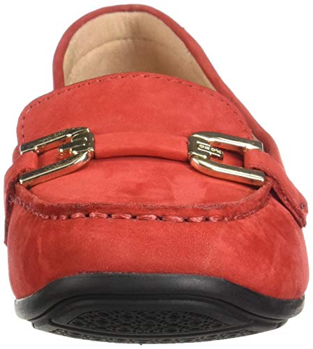 Geox D ANNYTAH Moc A, Mocasines Mujer, Rojo (Scarlet C7452), 41 EU