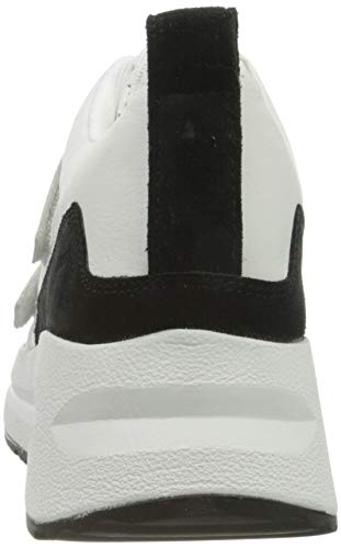 Geox D BACKSIE B, Zapatillas Mujer, Blanco (White/Black C0404), 40 EU