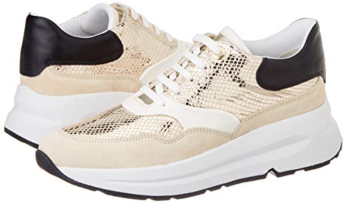 Geox D BACKSIE C, Zapatillas Mujer, Arena Dorada, 36 EU