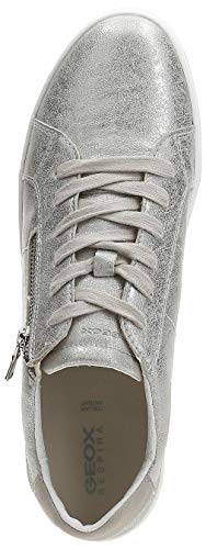 Geox D BLOMIEE A, Zapatillas Mujer, Silver, 39 EU