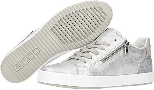 Geox D BLOMIEE A, Zapatillas Mujer, Silver, 39 EU