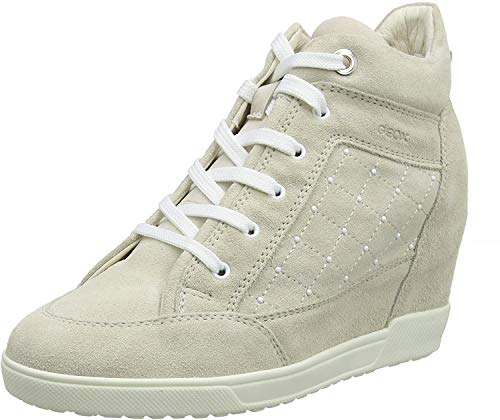 Geox D CARUM C, Zapatillas Altas Mujer, Beige (Cream), 40