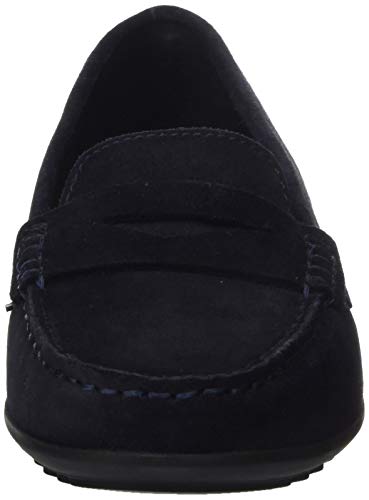 Geox D Elidia A, Moccasin Mujer, Azul Marino, 38 EU