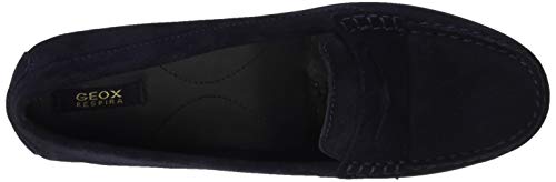 Geox D Elidia A, Moccasin Mujer, Azul Marino, 38 EU