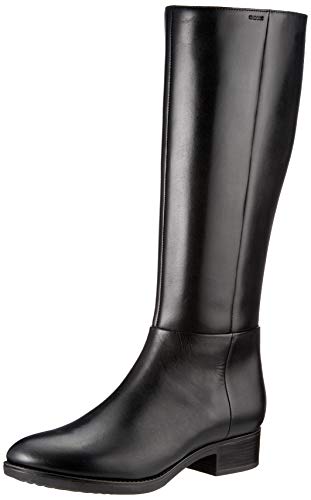 Geox D Felicity E, Knee High Boot Mujer, Negro (Black C9999), 38 EU
