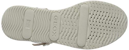 Geox D Gardenia D, Sandalias con Plataforma Mujer, Plateado (Silver/Lt Grey C0898), 38.5 EU