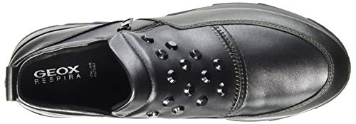 Geox D GENDRY A, Zapatillas sin Cordones Mujer, Gris (Gun/dk Grey C1g9f), 40 EU