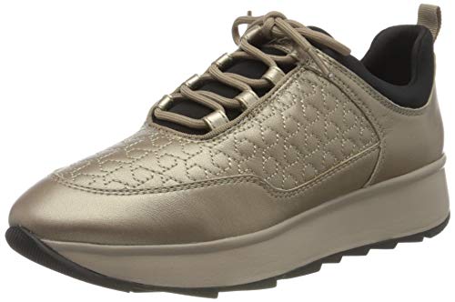 Geox D GENDRY C, Zapatillas Mujer, Dorado (Lead/Taupe C9hq6), 40 EU