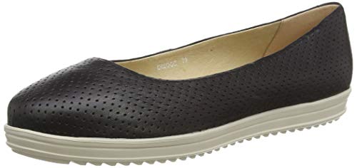 Geox D Genova C, Bailarinas Mujer, Negro (Black C9999), 40 EU