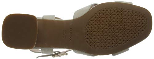 Geox D Genziana Mid B, Sandalias con Punta Abierta para Mujer, Beige (Lt Taupe C6738), 35 EU