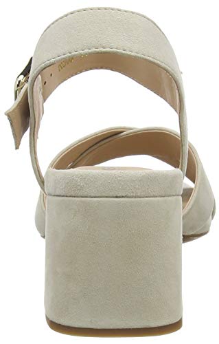 Geox D Genziana Mid B, Sandalias con Punta Abierta para Mujer, Beige (Lt Taupe C6738), 35 EU