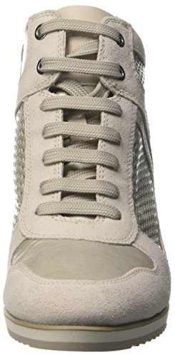 Geox D Illusion B, Zapatillas Altas Mujer, Blanco (Off WHT/PLATINUMC0451), 41 EU