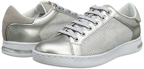 Geox D Jaysen A, Zapatillas Mujer, Plateado (Silver C1007), 37 EU