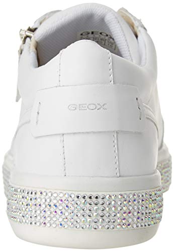 Geox D LEELU' D, Zapatillas Mujer, Blanco, 35 EU