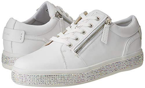 Geox D LEELU' D, Zapatillas Mujer, Blanco, 35 EU