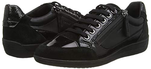 Geox D Myria A, Zapatillas Mujer, Negro (Black C9999), 37 EU