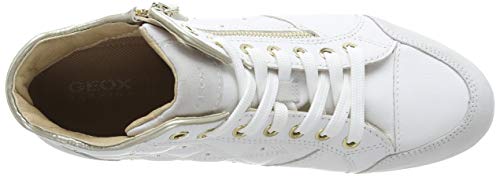Geox D Myria B, Zapatillas Altas para Mujer, Blanco (White/Off White C1352), 39 EU