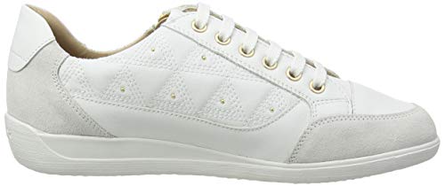 Geox D Myria C, Zapatillas Mujer, Blanco (White/Off White C1352), 38 EU