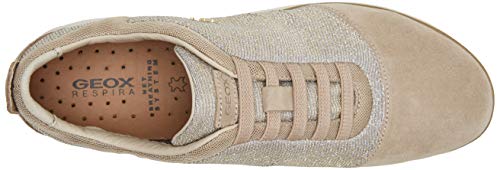 Geox D Nebula G, Zapatillas Mujer, Beige (Lead/lt Taupe), 37 EU