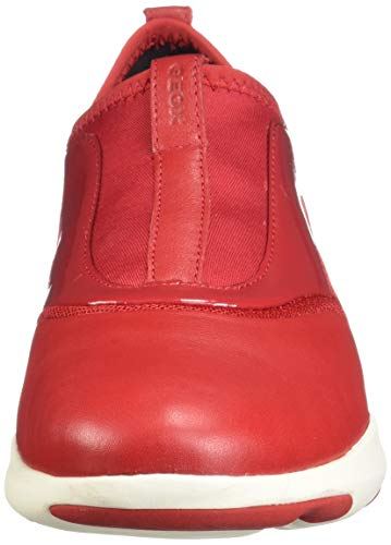 Geox D Nebula S Zapatillas de Deporte de Cuero para mujer-Red-38