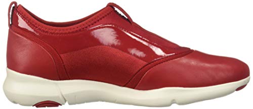Geox D Nebula S Zapatillas de Deporte de Cuero para mujer-Red-38