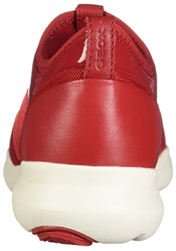 Geox D Nebula S Zapatillas de Deporte de Cuero para mujer-Red-38