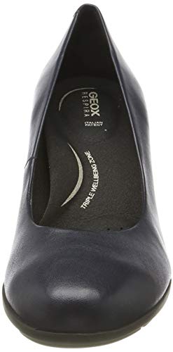 Geox D New ANNYA A, Zapatos de Tacón Mujer, Azul (Navy C4002), 35 EU