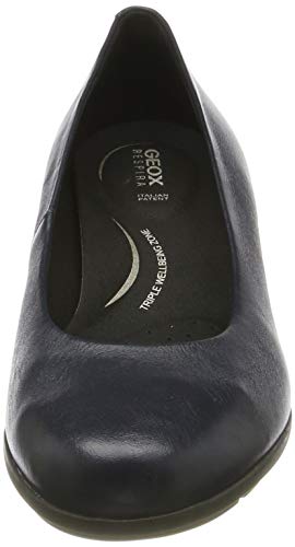 Geox D New ANNYA Mid A, Zapatos con Tacón Mujer, Azul (Navy C4002), 36 EU