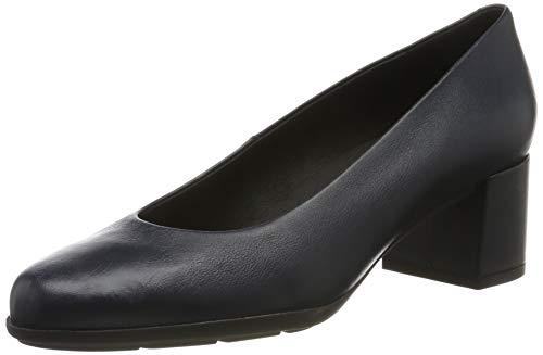 Geox D New ANNYA Mid A, Zapatos con Tacón Mujer, Azul (Navy C4002), 36 EU