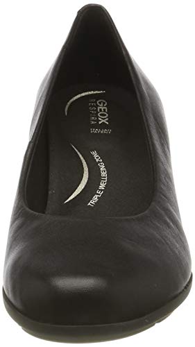 Geox D New ANNYA Mid A, Zapatos con Tacón para Mujer, Negro (Black C9997), 35 EU