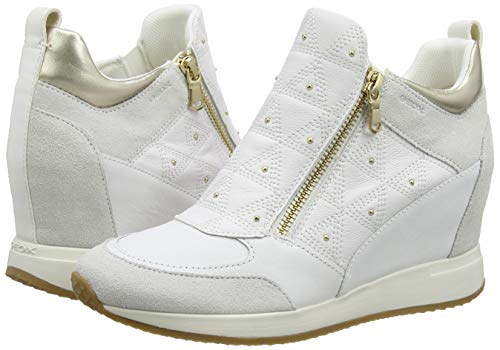 Geox D NYDAME D, Zapatillas Mujer, Blanco (White/Off White C1352), 40 EU