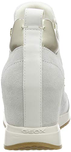 Geox D NYDAME D, Zapatillas Mujer, Blanco (White/Off White C1352), 40 EU