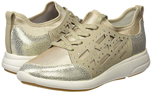 Geox D Ophira B, Zapatillas Mujer, Dorado (Lt Taupe/lt Gold), 36 EU