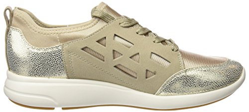 Geox D Ophira B, Zapatillas Mujer, Dorado (Lt Taupe/lt Gold), 36 EU