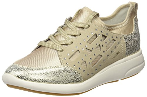 Geox D Ophira B, Zapatillas Mujer, Dorado (Lt Taupe/lt Gold), 36 EU