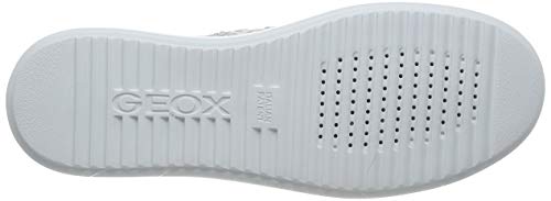Geox D Pontoise D, Zapatillas Mujer, Blanco (White/Silver C0007), 39 EU