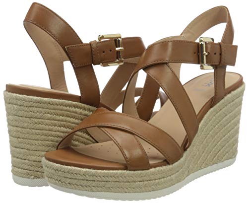 Geox D Ponza A, Sandalias con Plataforma Mujer, Marrón (Cognac C6001), 40 EU