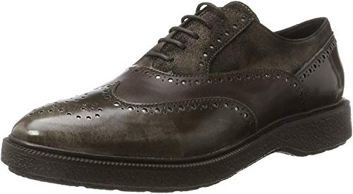 Geox D Prestyn B, Zapatos de Vestir Mujer, Marrón (Dk Coffee), 37 EU