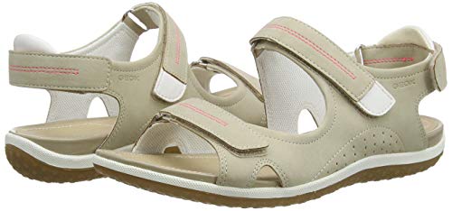 Geox D Sandal Vega A, Sandalia con Pulsera para Mujer, Beige (Taupe C6029), 41 EU