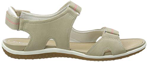 Geox D Sandal Vega A, Sandalia con Pulsera para Mujer, Beige (Taupe C6029), 41 EU
