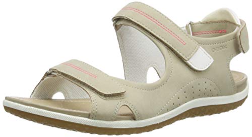 Geox D Sandal Vega A, Sandalia con Pulsera para Mujer, Beige (Taupe C6029), 41 EU