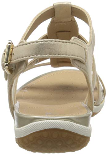 Geox D Sandal Vega A, Sandalias con Punta Abierta Mujer, Beige (Sand C5004), 40 EU