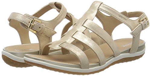 Geox D Sandal Vega A, Sandalias con Punta Abierta Mujer, Beige (Sand C5004), 40 EU