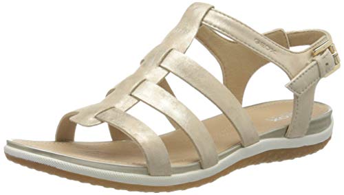 Geox D Sandal Vega A, Sandalias con Punta Abierta Mujer, Beige (Sand C5004), 40 EU